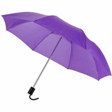 Set stuks compacte paraplu paars