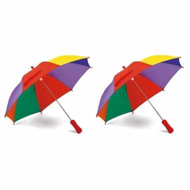 Set stuks paraplu gekleurd kinderen manueel