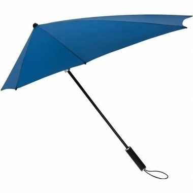 Windproof storm paraplu kobaltblauw