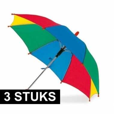 X kinderparaplu felle kleurtjes
