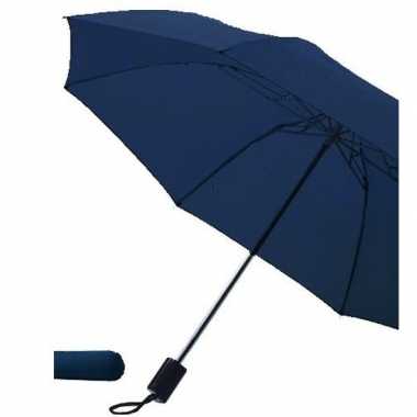 X navy blauwe paraplus uitklapbaar hoes