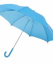 Blauwe storm paraplu kinderen doorsnede stormproof