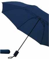 Donkerblauwe paraplu uitklapbaar hoes