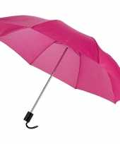 Set stuks compacte paraplu roze