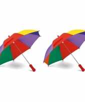 Set stuks paraplu gekleurd kinderen manueel